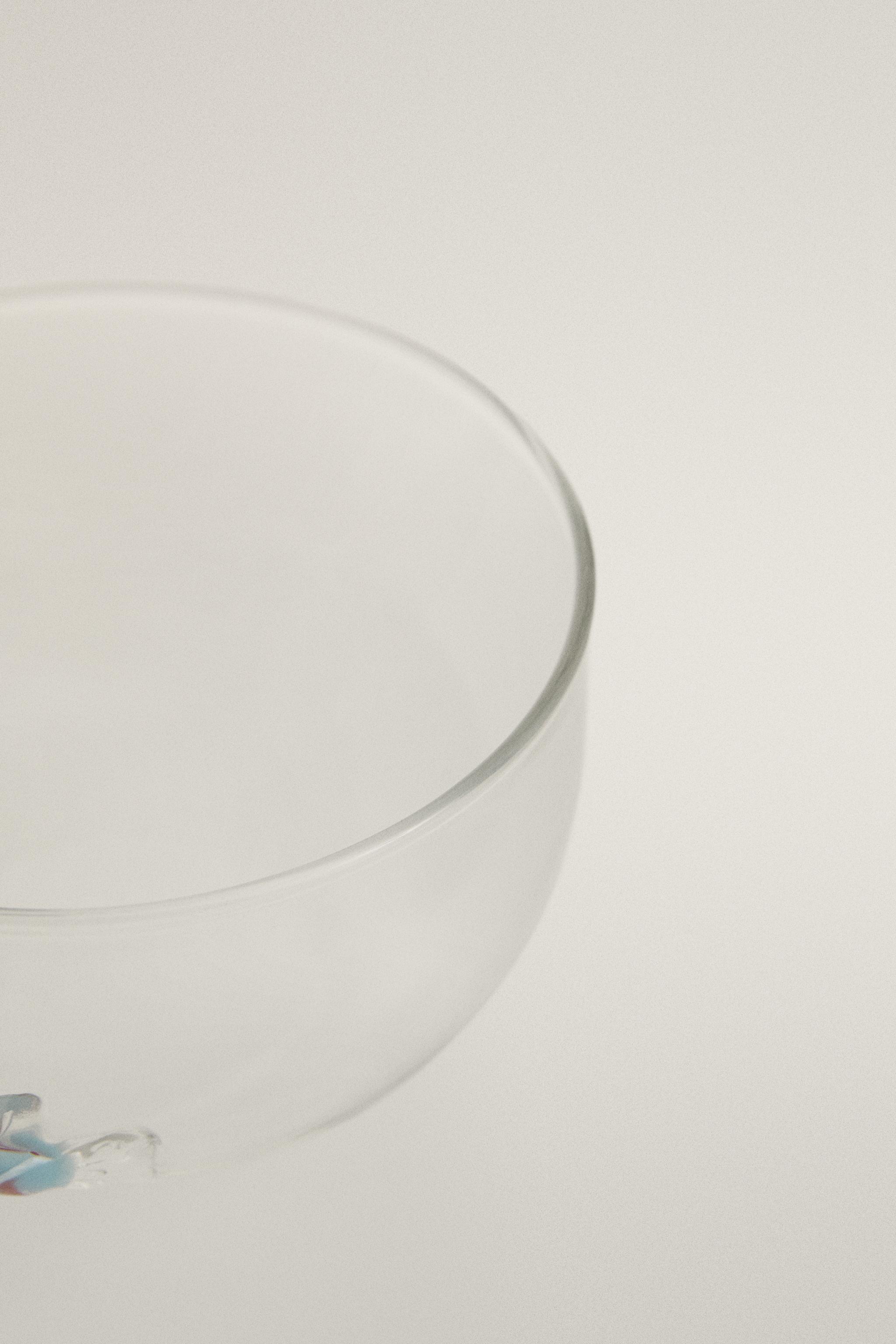BOL EN BOROSILICATE MOTIF POISSON ET BULLES